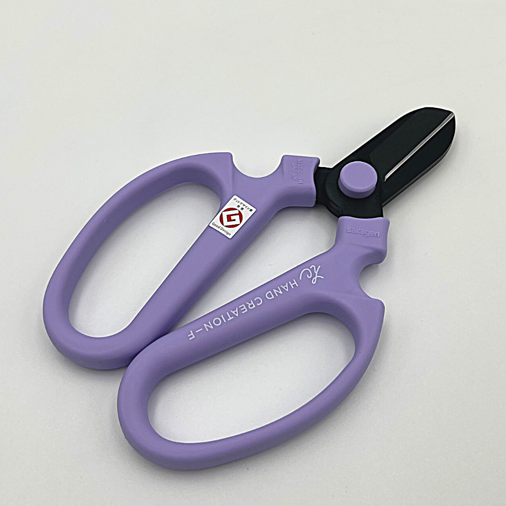 日本sakagen坂源花藝剪刀手創170黑刃系列-薰衣草紫:圖片 2