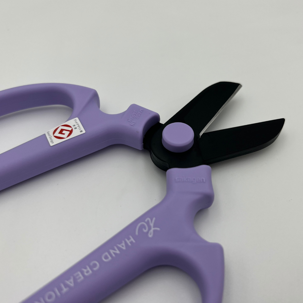 日本sakagen坂源花藝剪刀手創170黑刃系列-薰衣草紫:圖片 5