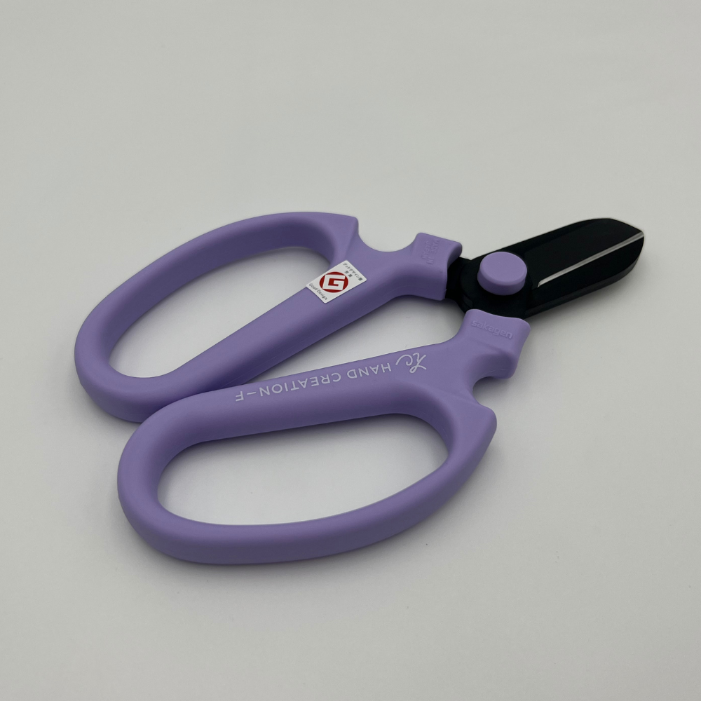 日本sakagen坂源花藝剪刀手創170黑刃系列-薰衣草紫:圖片 7