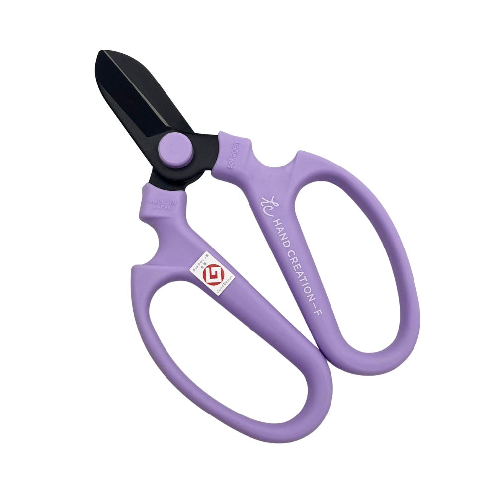日本sakagen坂源花藝剪刀手創170黑刃系列-薰衣草紫